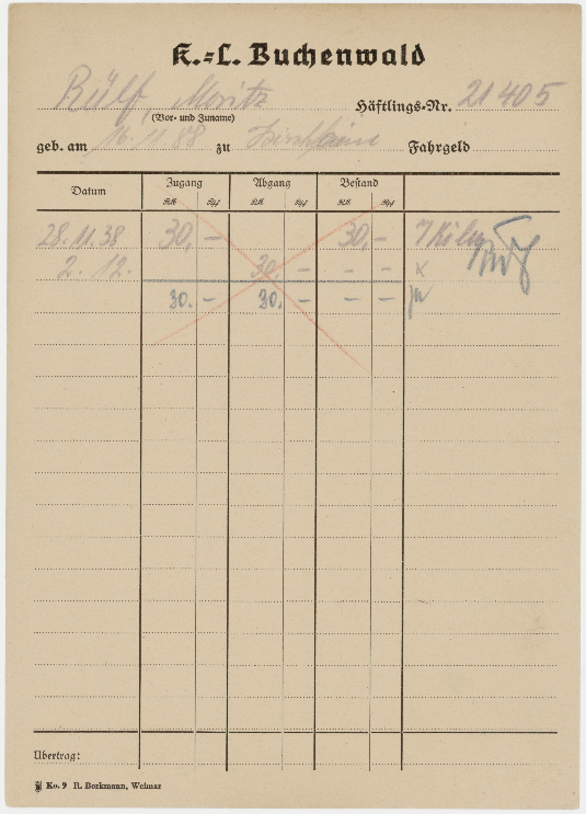 02Geldkarte aus dem KZ Buchenwald von Moritz Rülf-ThHStAW, KZ Buchenwald, Geldkartei, Moritz Rülf_90dpi.png